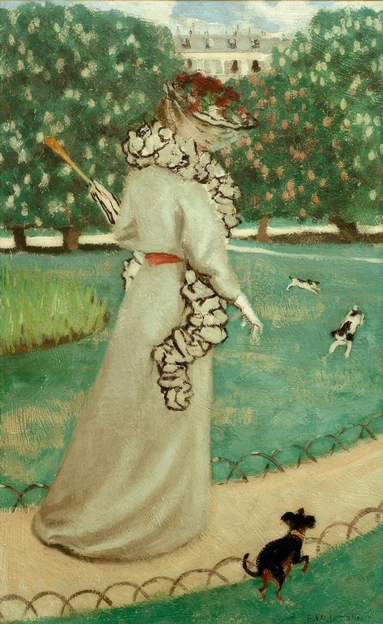 Au Jardin du Luxembourg - Felix Edouard Vallotton