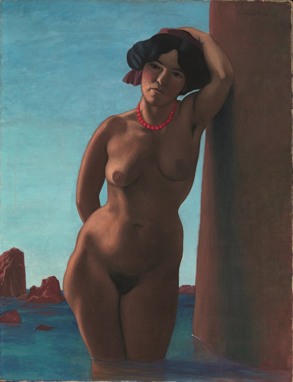 Baigneuse au rocher rouge, 1908 - Felix Edouard Vallotton