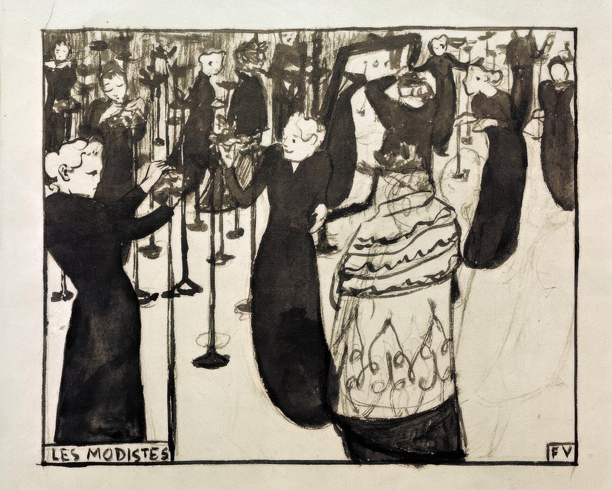 La modiste - Felix Edouard Vallotton