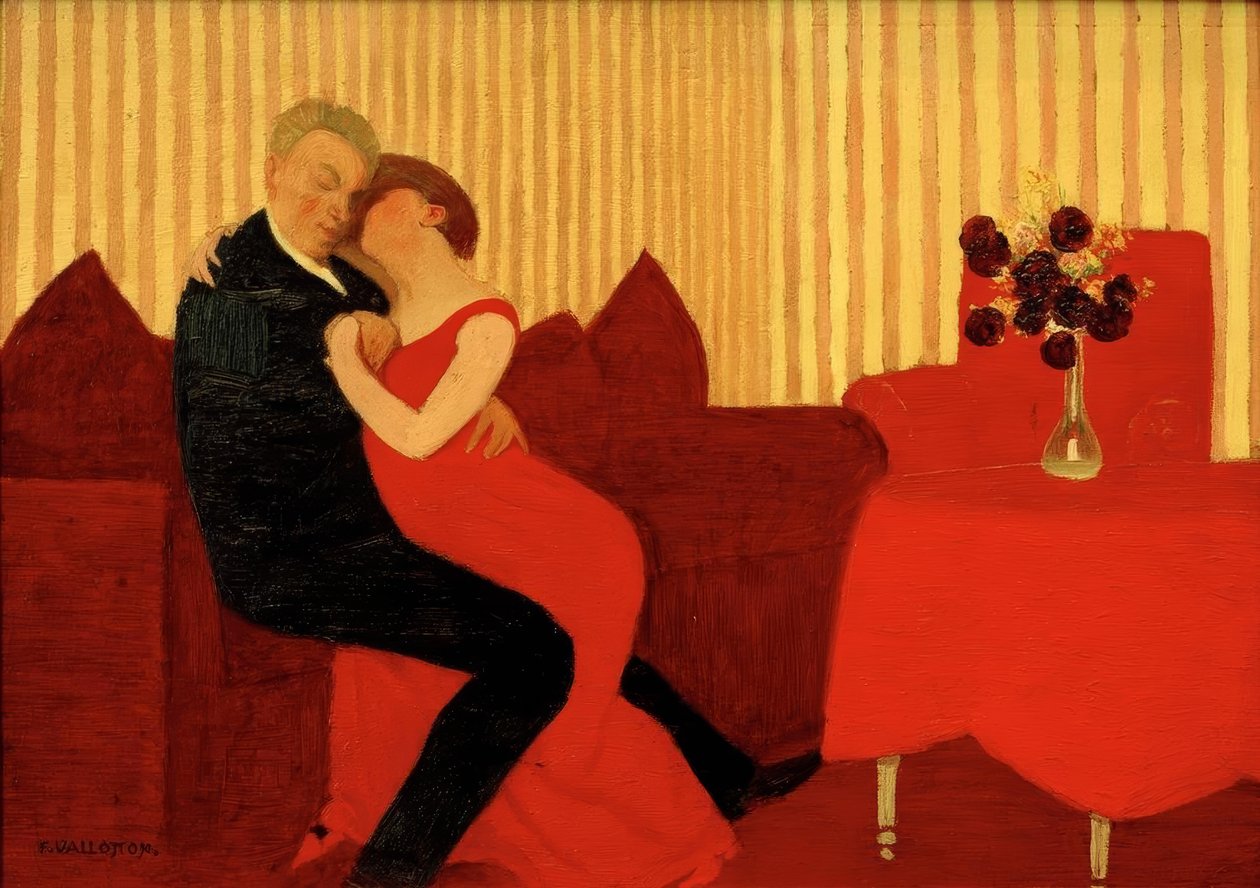 Le mensonge - Felix Edouard Vallotton