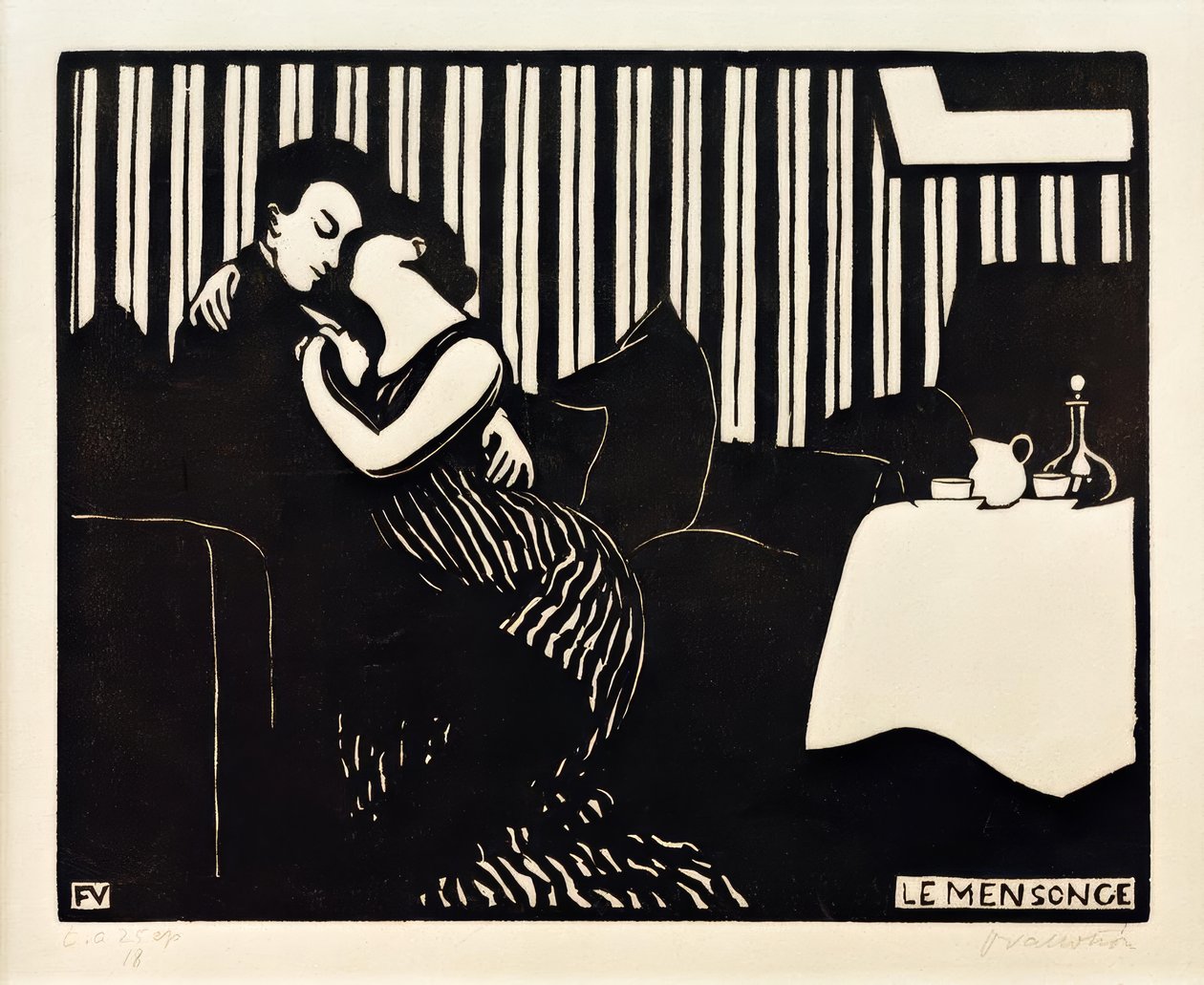 Le mensonge - Felix Edouard Vallotton