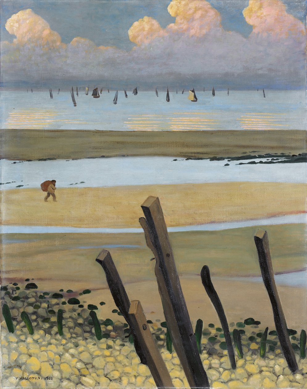 Marée basse à Villerville - Felix Edouard Vallotton