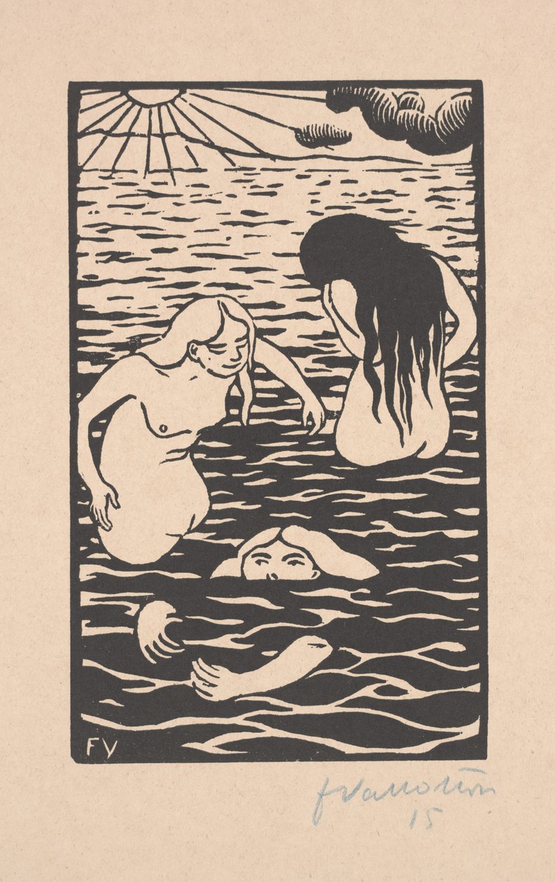 Trois baigneuses - Felix Edouard Vallotton