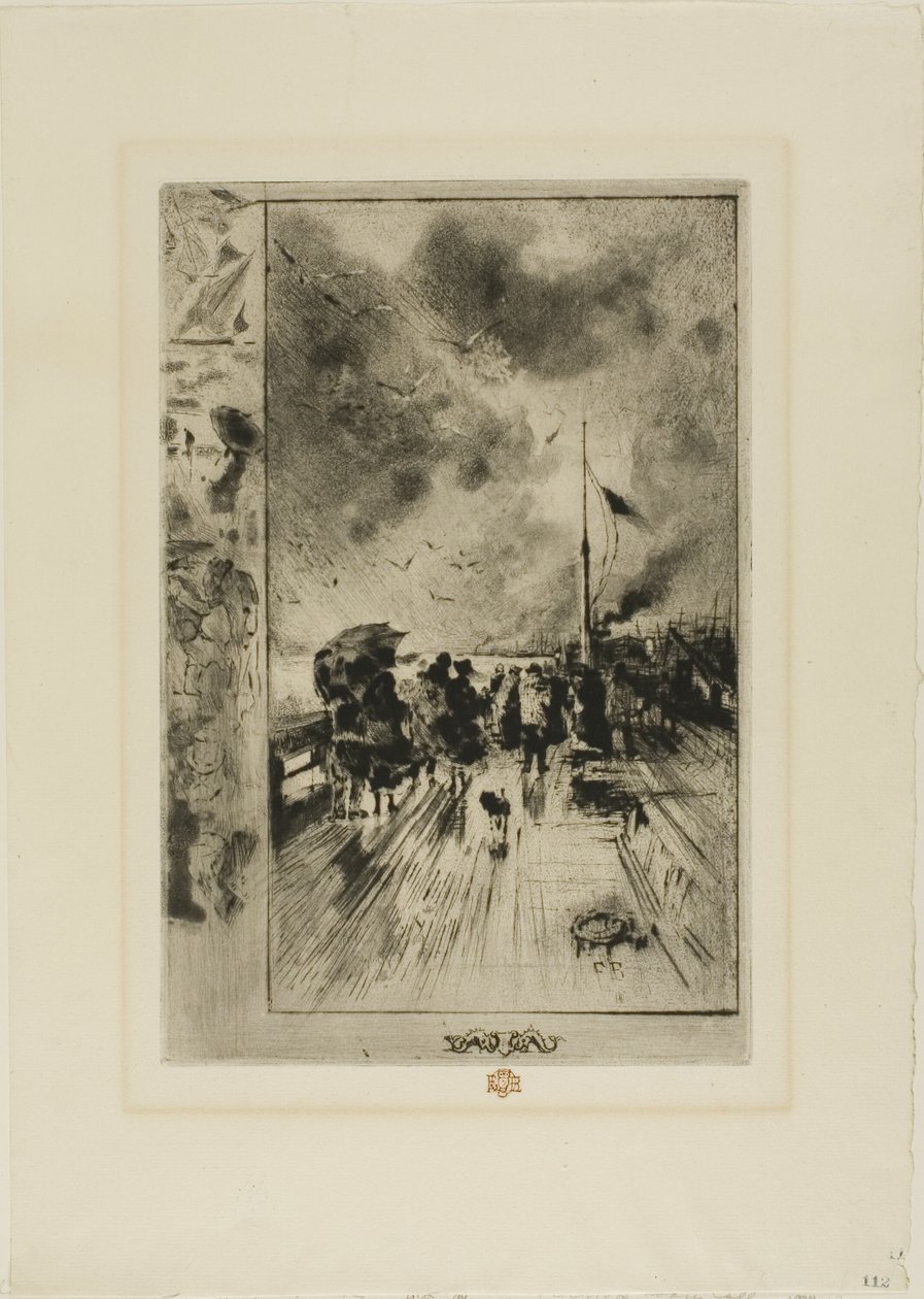 Un quai en Angleterre - Felix Hilaire Buhot