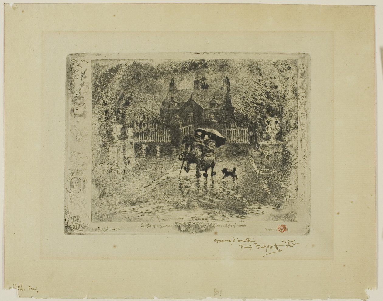 Voisins de campagne - Felix Hilaire Buhot