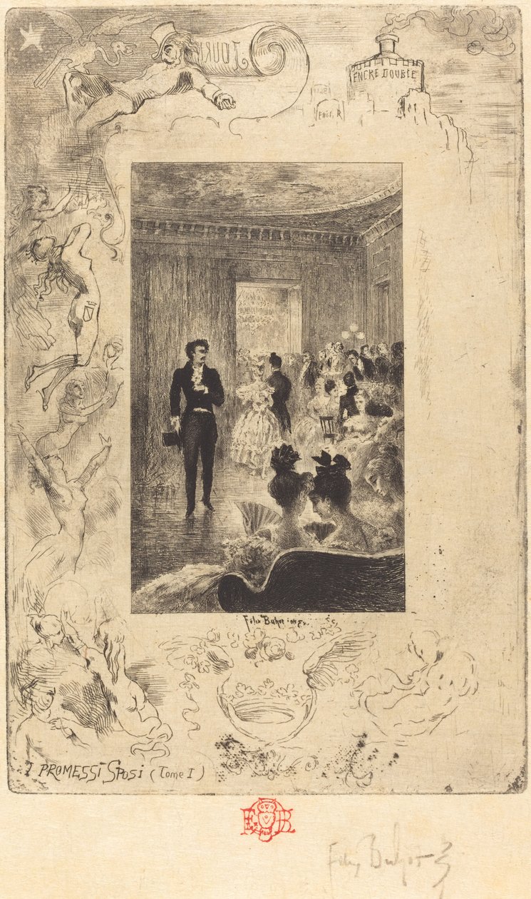 Les Fiancés - Felix Hilaire Buhot