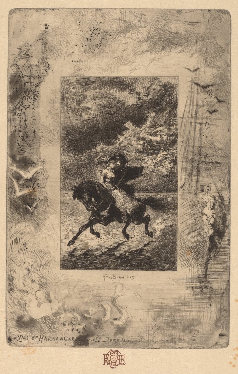 Ryno et Hermangarde - Felix Hilaire Buhot