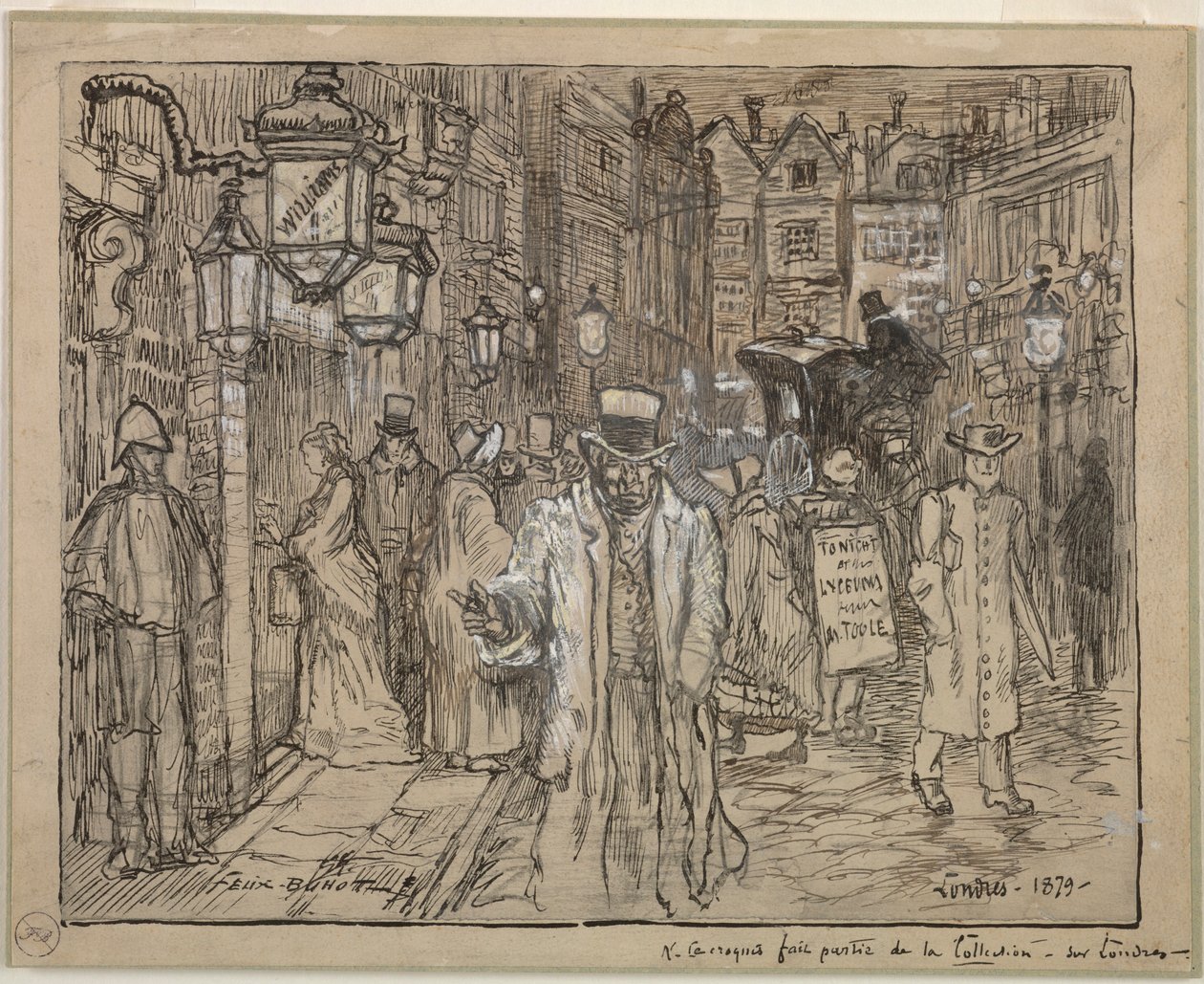 Scène de rue à Londres, 1879 - Felix Hilaire Buhot