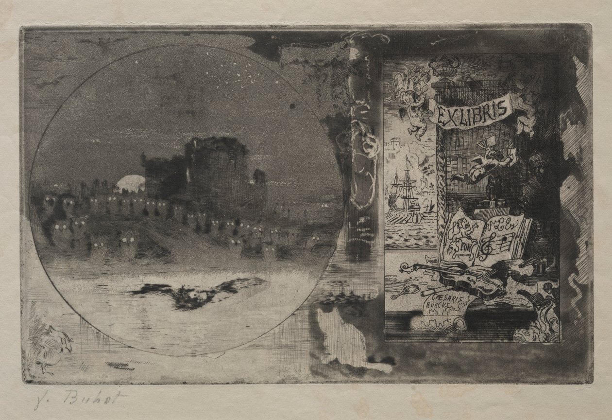 Le château des hiboux, 1887 - Felix Hilaire Buhot