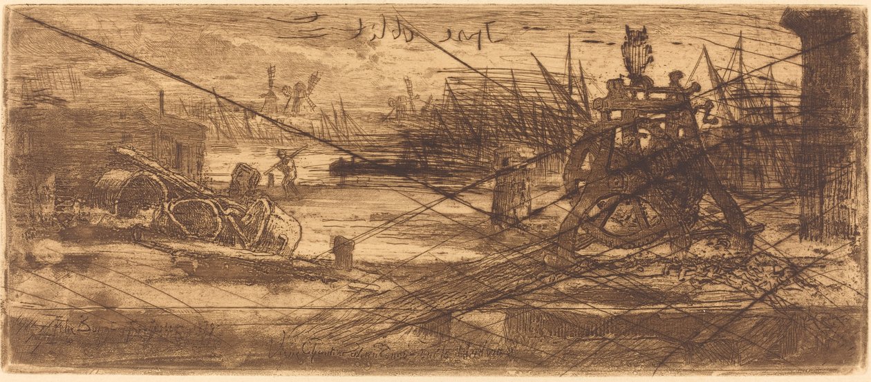 Un vieux chantier à Rochester - Felix Hilaire Buhot