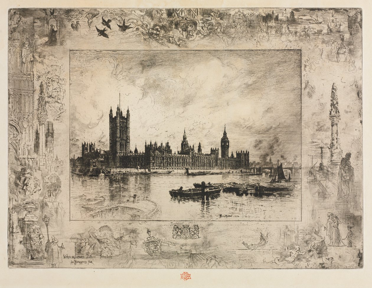 Place de Westminster - Felix Hilaire Buhot