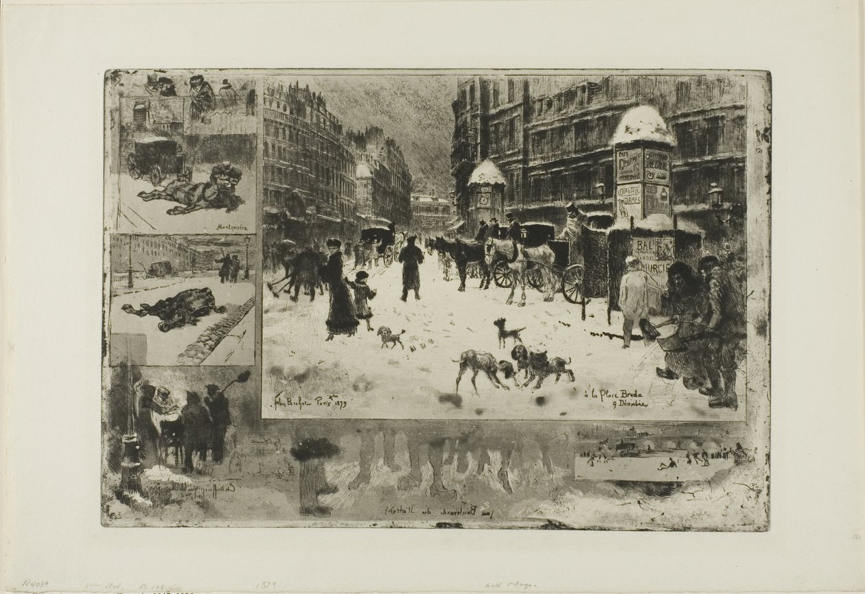 Hiver à Paris - Felix Hilaire Buhot