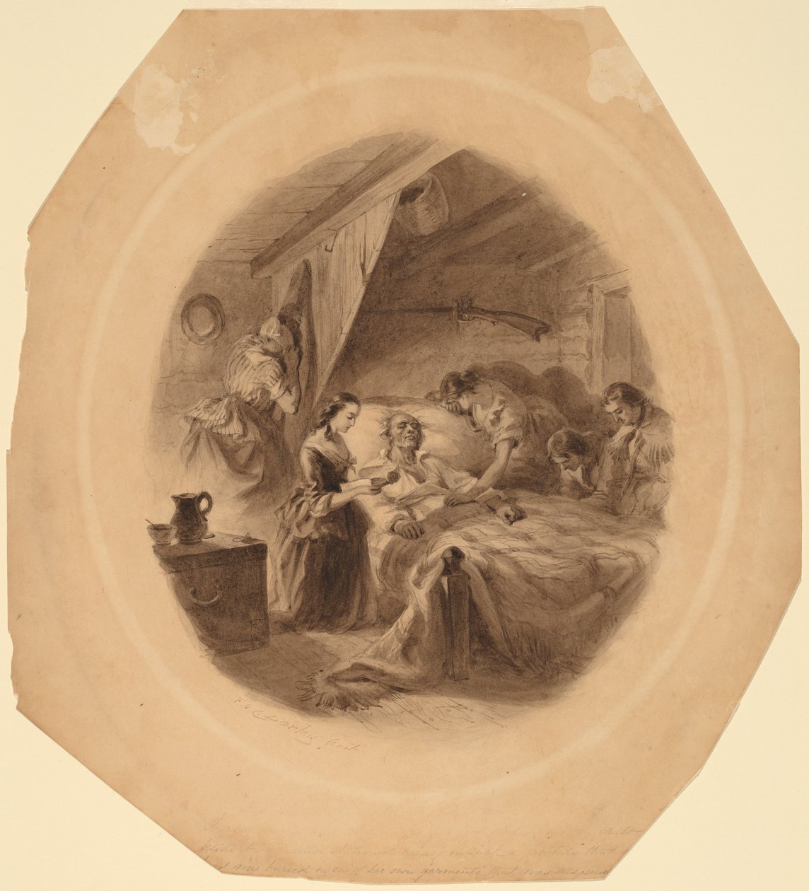 La mort du squatter - Felix Octavius Carr Darley