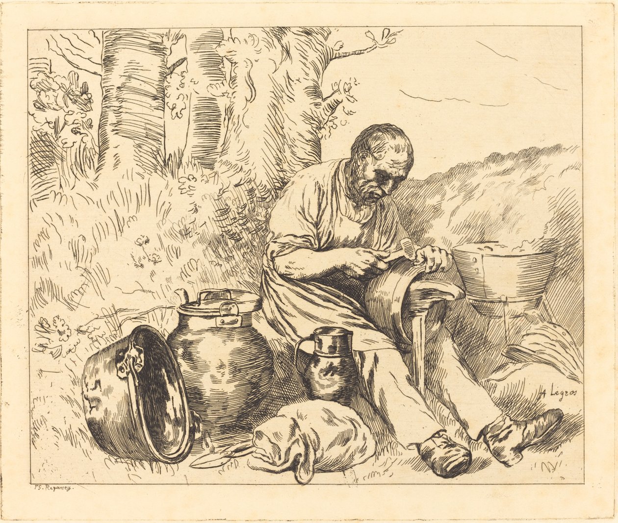 Le rétameur - Felix Régamey after Alphonse Legros