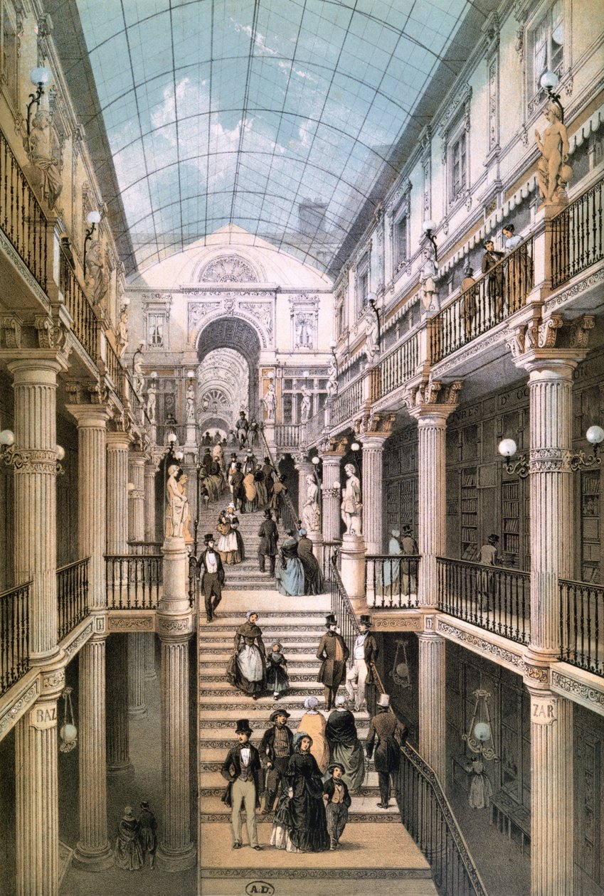 Le Passage Pommeraye à Nantes, c.1843 - Felix after Benoist