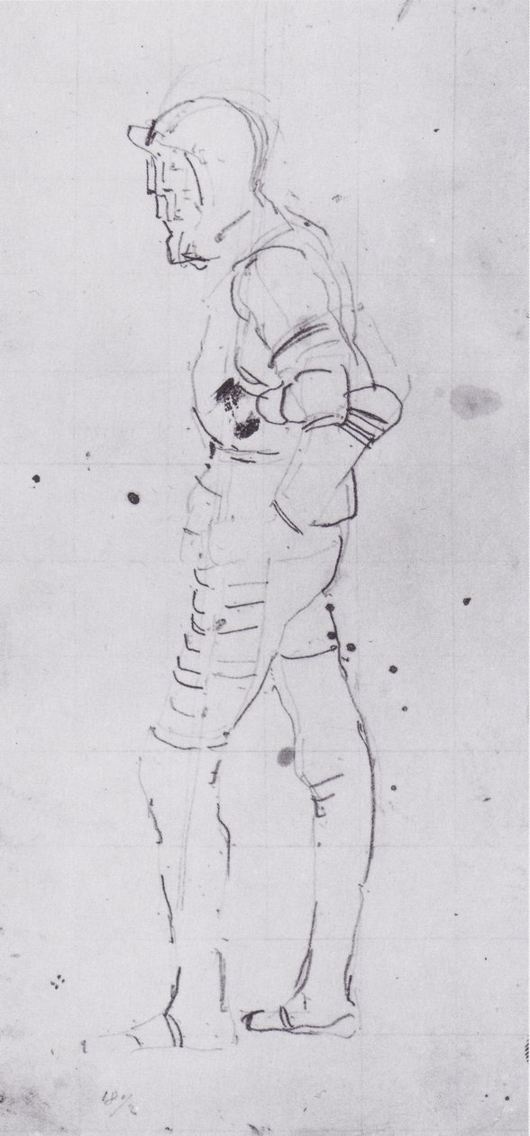 Guerrier debout vers la gauche - Ferdinand Hodler