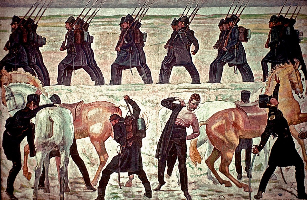 Le départ des étudiants de Iéna pour la guerre de libération - Ferdinand Hodler