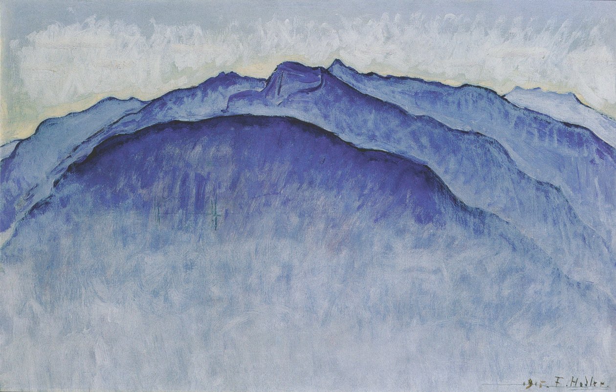 Sommet de montagne au matin - Ferdinand Hodler