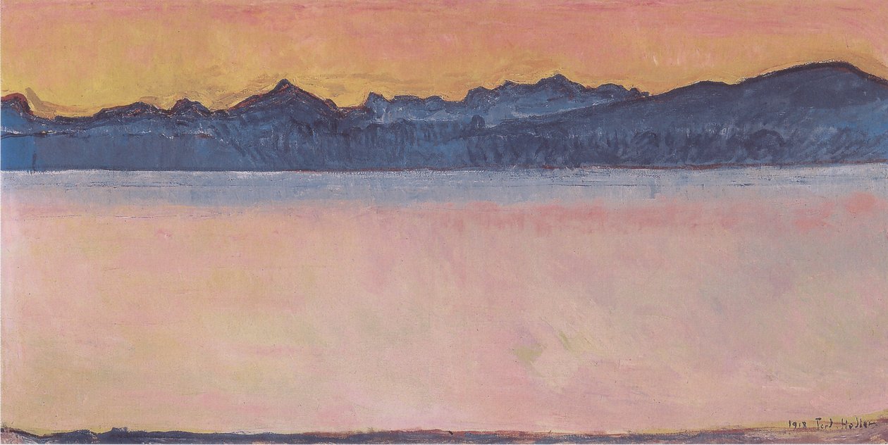 Lac Léman avec Mont-Blanc à l