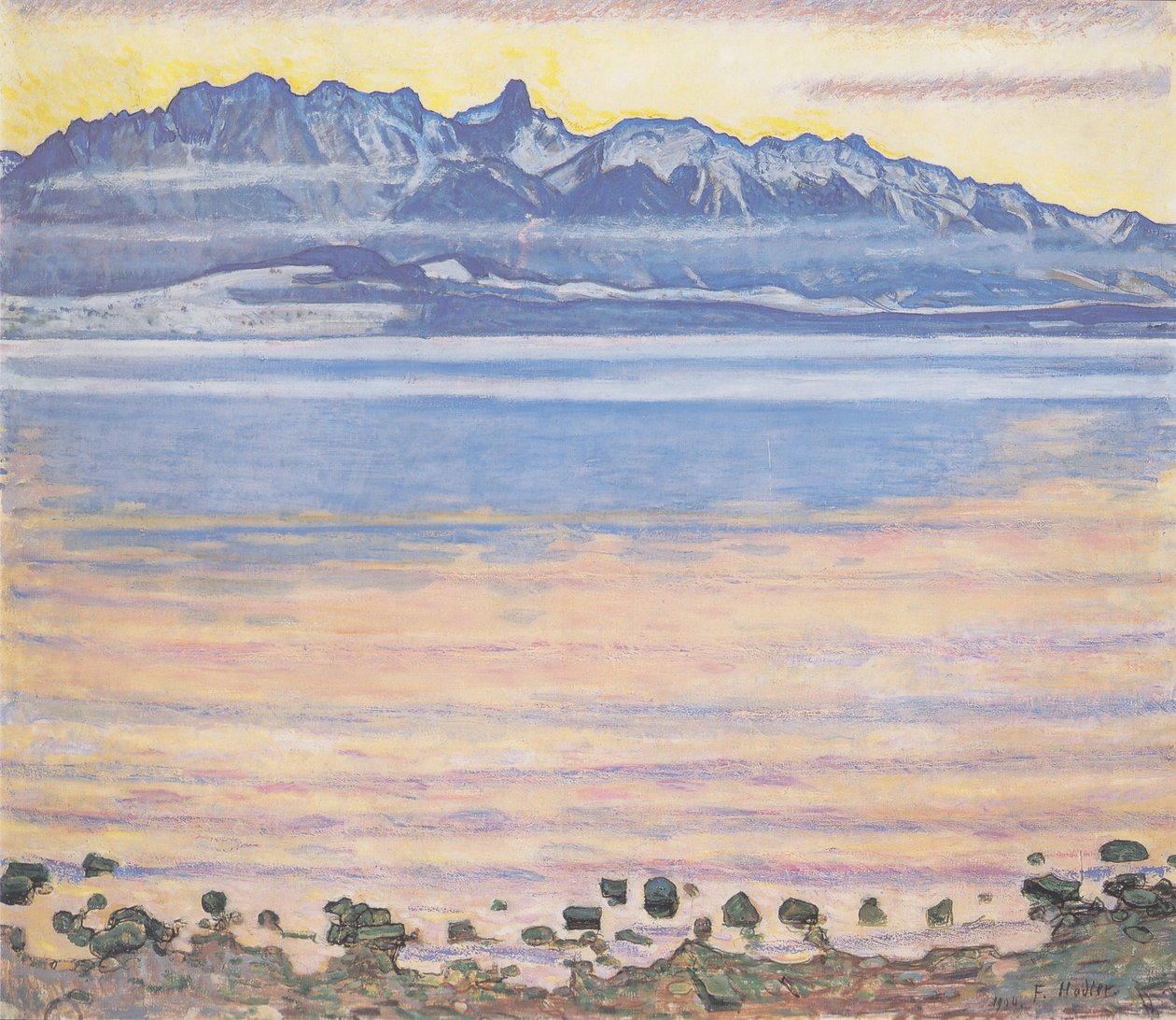 Lac de Thoune avec la chaîne du Stockhorn - Ferdinand Hodler