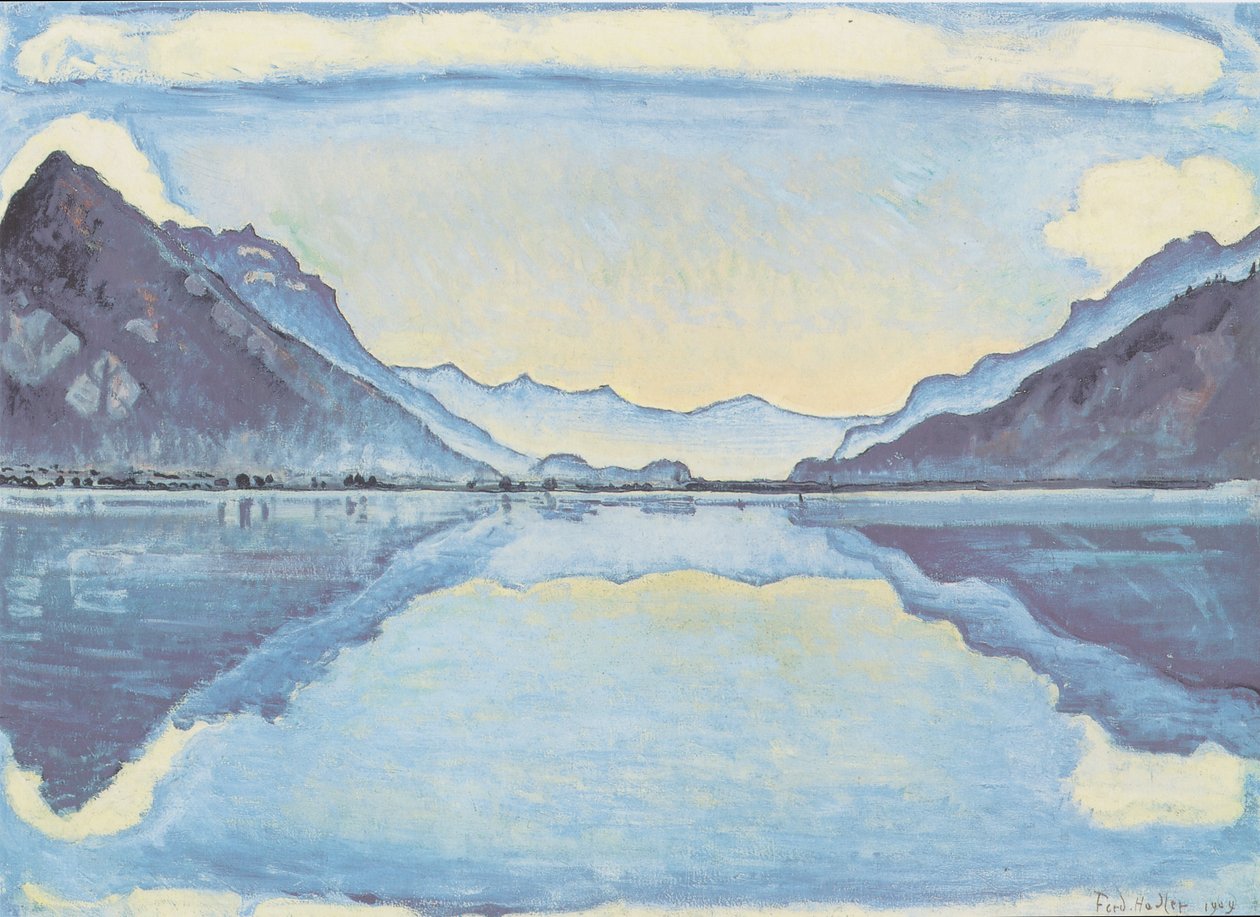 Lac de Thoune avec une symétrie miroir - Ferdinand Hodler