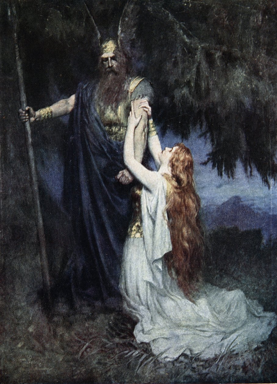 Brunhilde agenouillée à ses pieds, de 