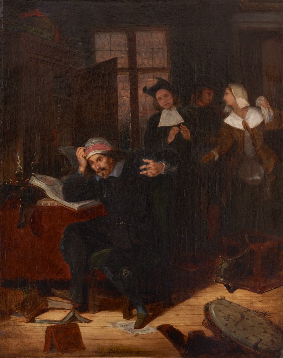 Don Quichotte dans sa bibliothèque - Ferdinand Victor Eugene Delacroix