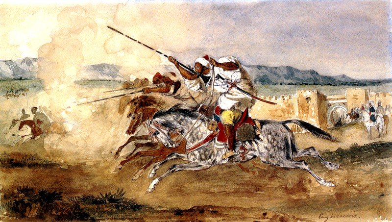 Fantasia ou Jeu de la poudre, devant la porte d