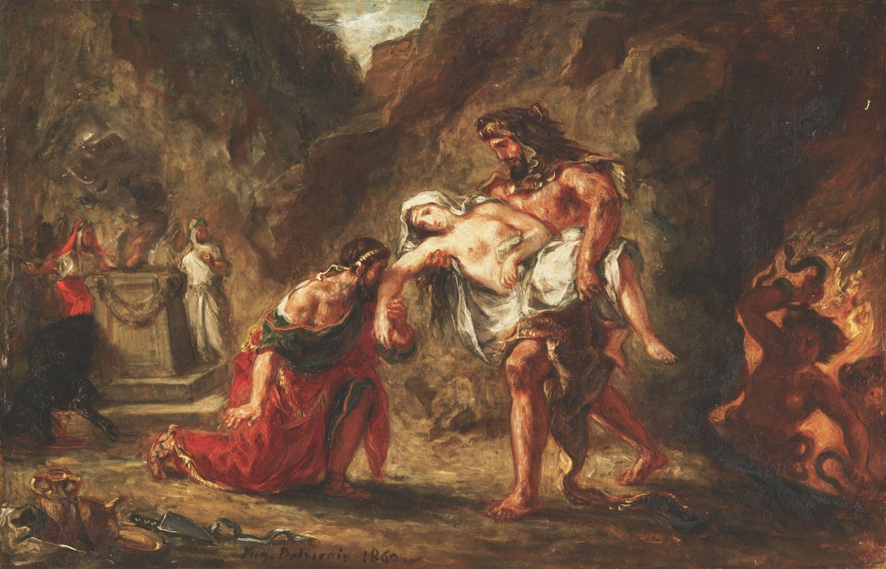 Hercule et Alceste - Ferdinand Victor Eugene Delacroix