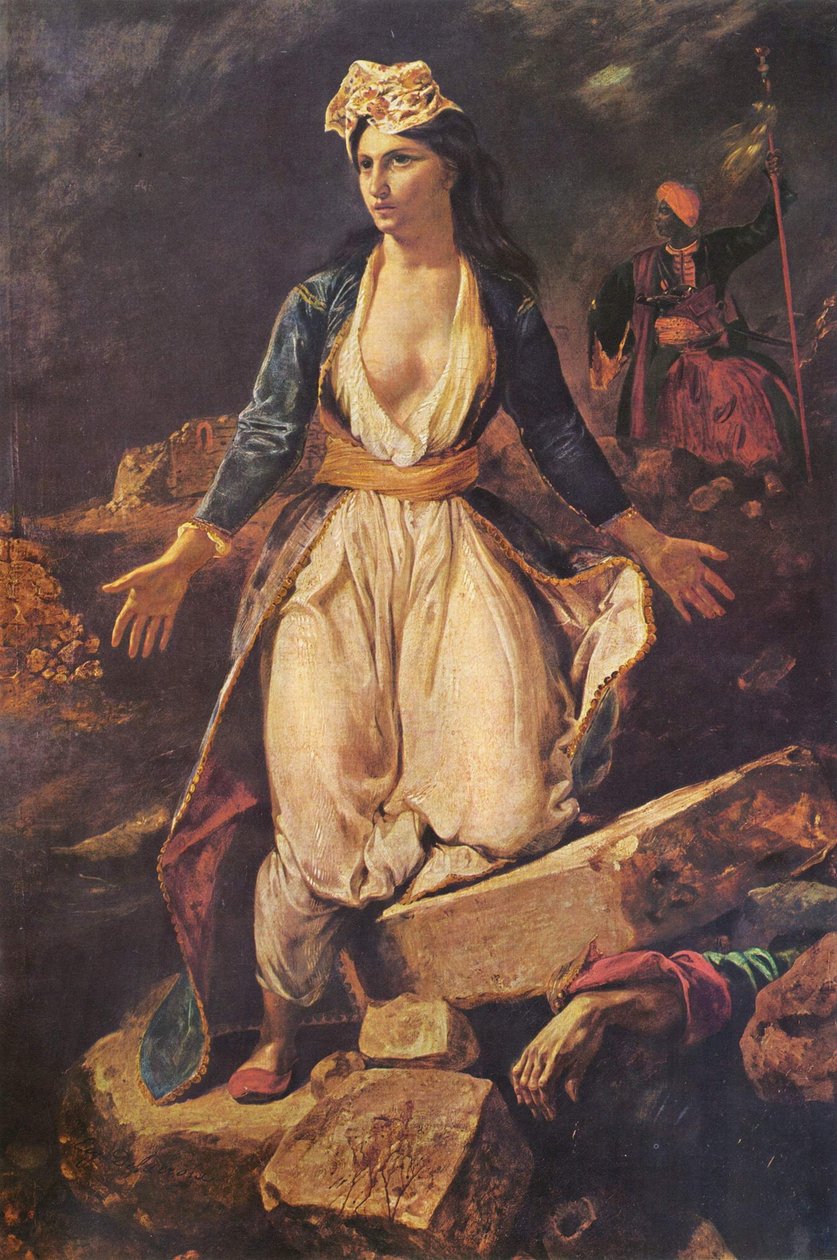 La Grèce sur les ruines de Missolonghi - Ferdinand Victor Eugene Delacroix