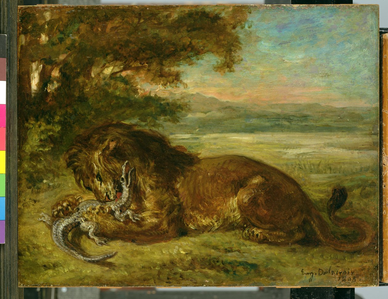 Lion et Alligator, 1863 - Ferdinand Victor Eugene Delacroix