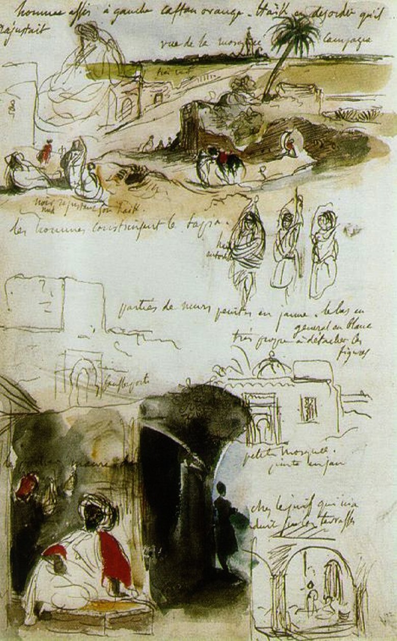 Carnet de croquis du Maroc, 1832 - Ferdinand Victor Eugene Delacroix