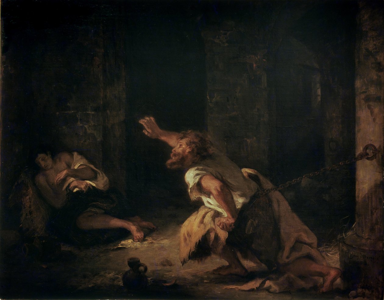 Le Prisonnier de Chillon, 1834 - Ferdinand Victor Eugene Delacroix