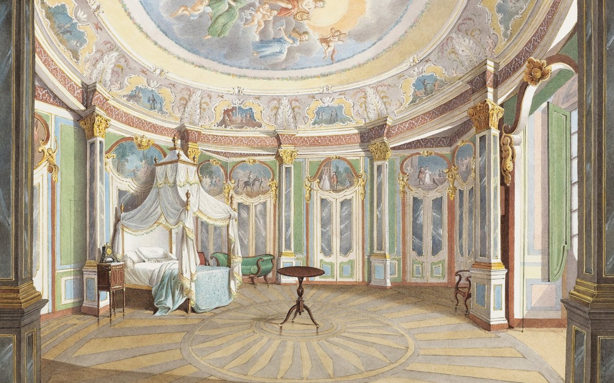 Chambre du roi Pedro IV du Portugal (Empereur Dom Pedro I du Brésil), Palais de Queluz - Ferdinand le Feubure