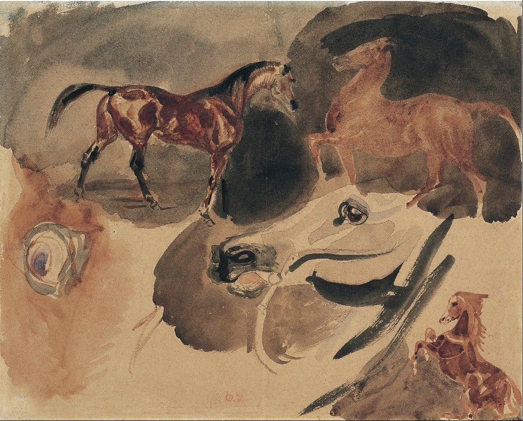 Étude de chevaux - Ferdinand Victor Eugene Delacroix