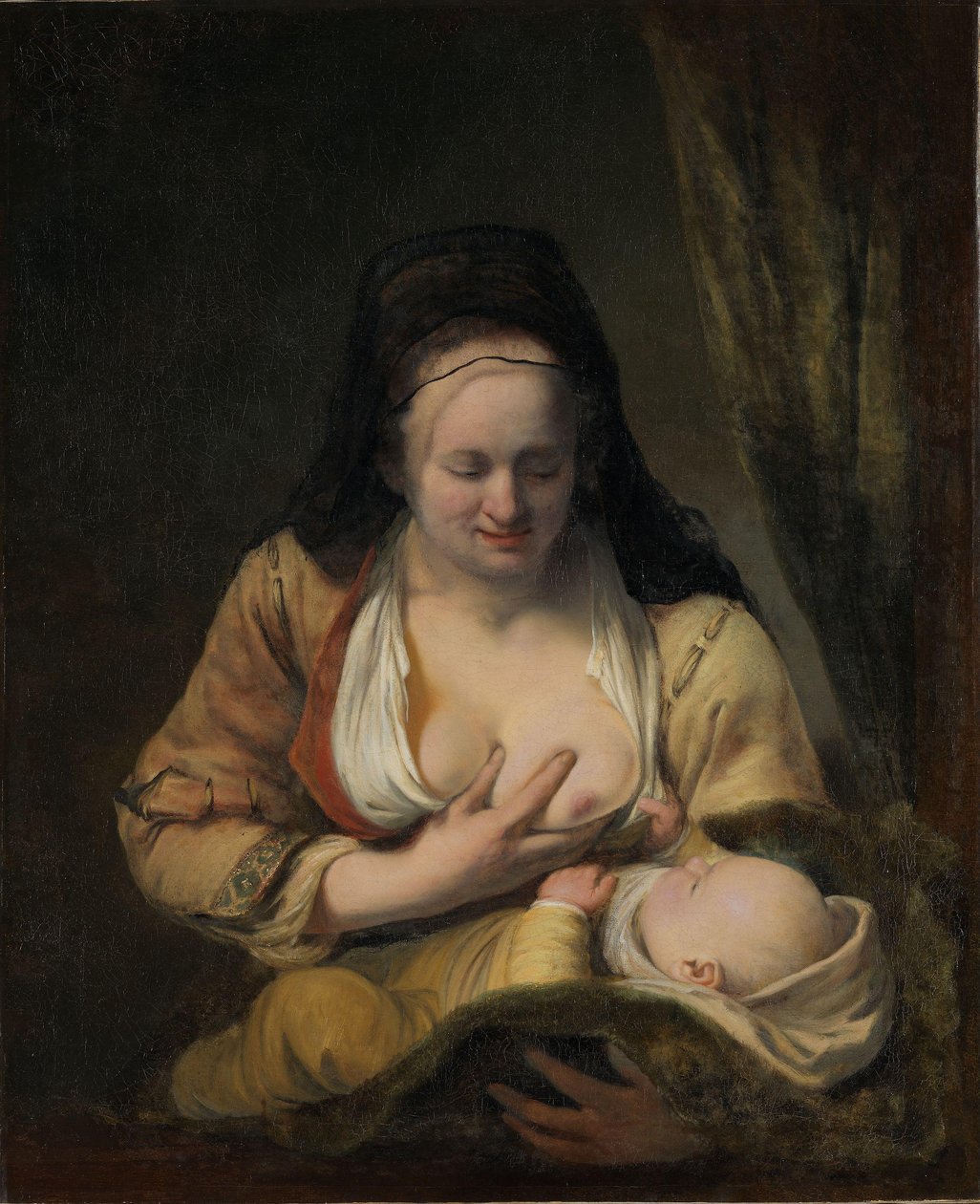Femme allaitant un nourrisson - Ferdinand Bol