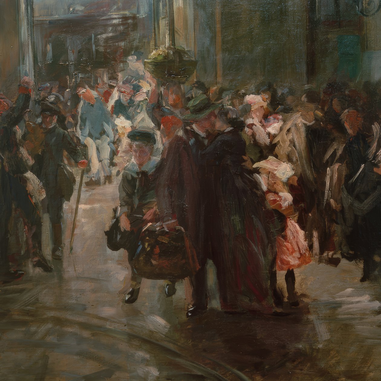 À la gare - Ferdinand Brutt