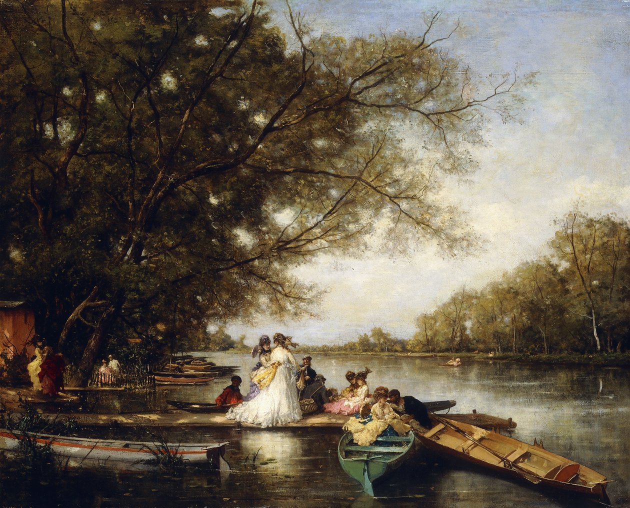 Partie de bateau sur la Tamise - Ferdinand Heilbuth