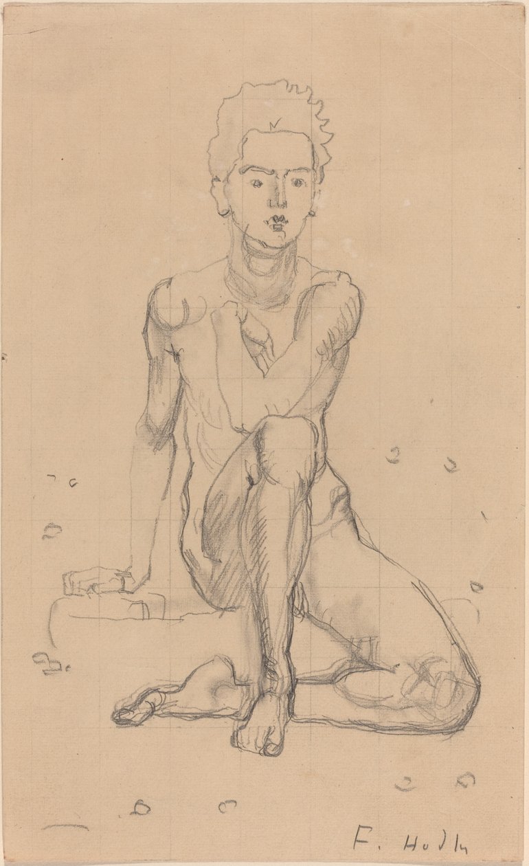 Hector posant nu - Ferdinand Hodler