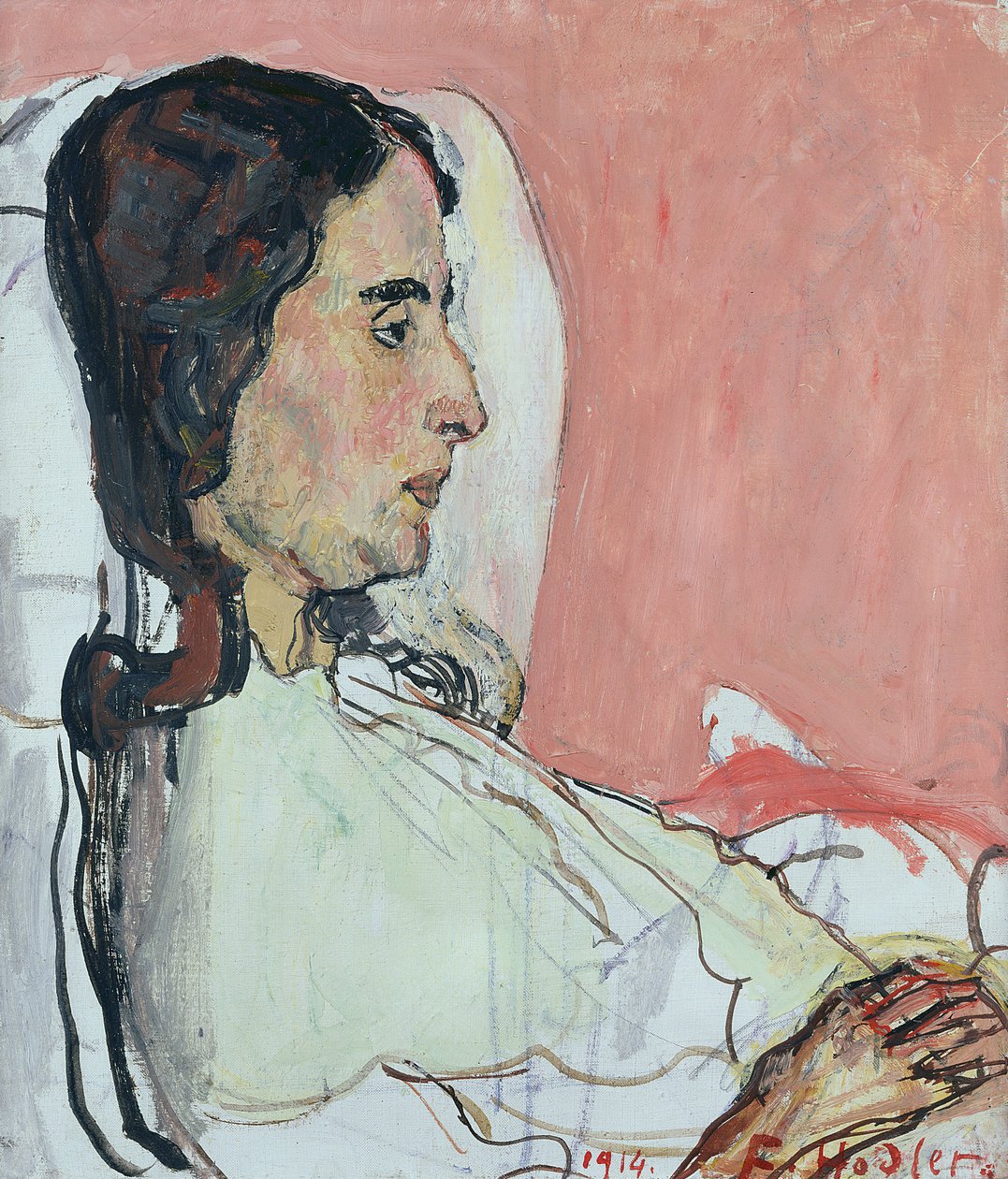 Madame Valentine Gode Darel, malade, 1914 - Ferdinand Hodler
