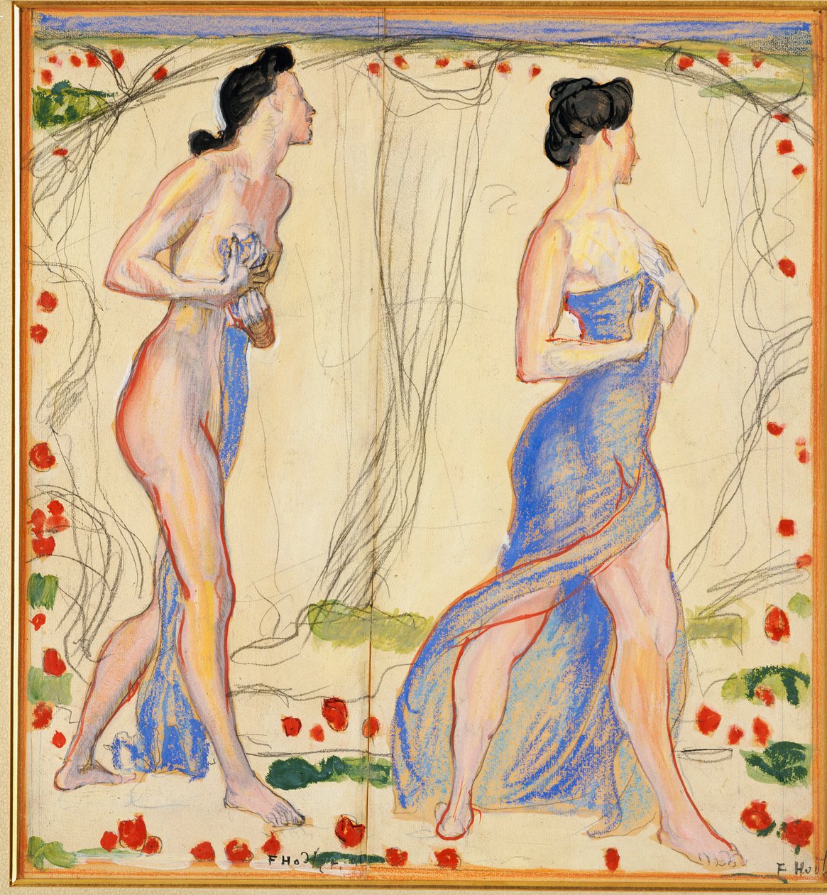 Étude pour "Die Cempfindung I", c.1901-02 - Ferdinand Hodler
