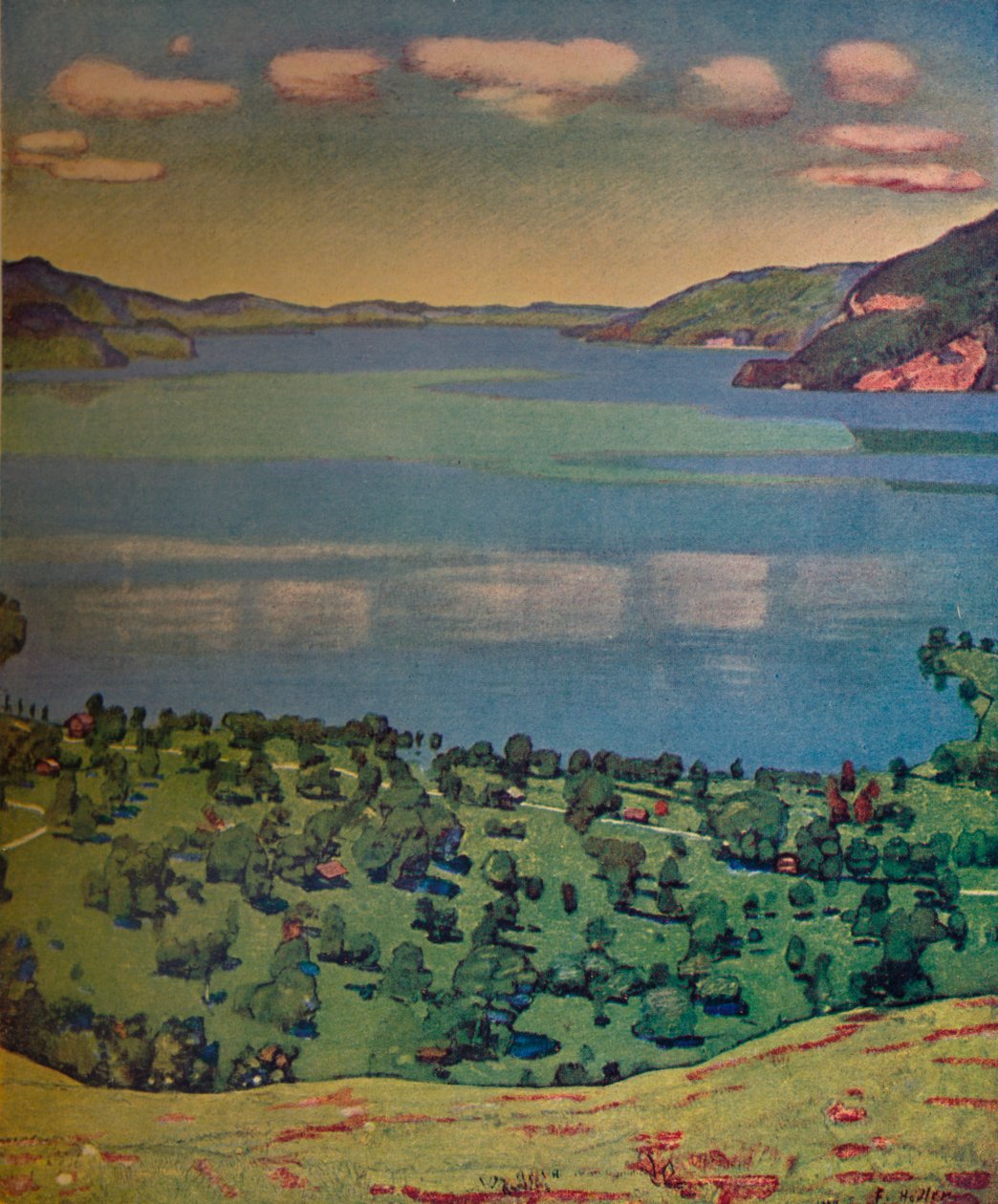 Le lac de Thoune, depuis Leissigen, vers 1910 - Ferdinand Hodler