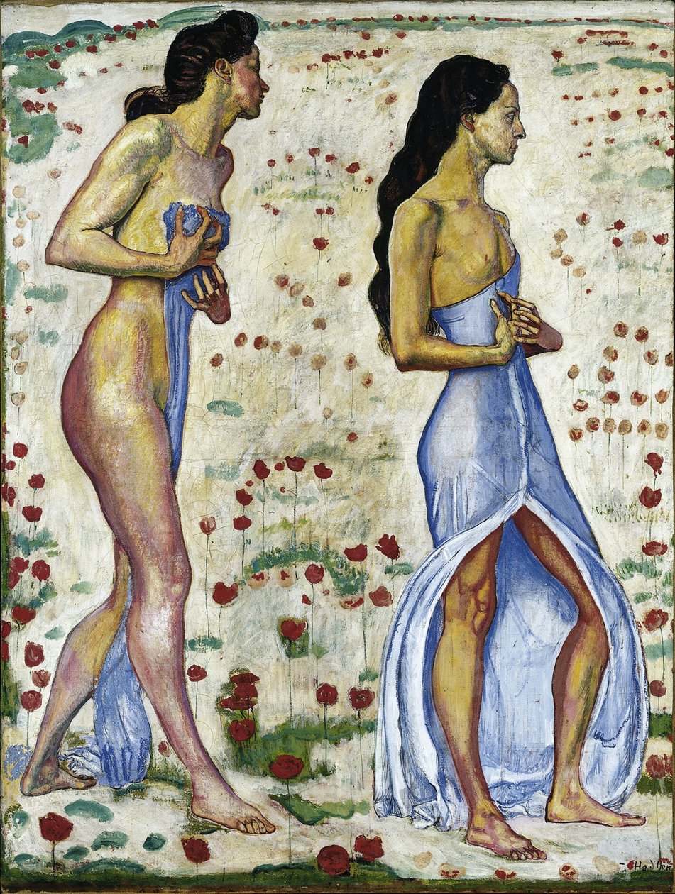 Deux femmes dans les fleurs Émotion 1a, 1901-1906 - Ferdinand Hodler