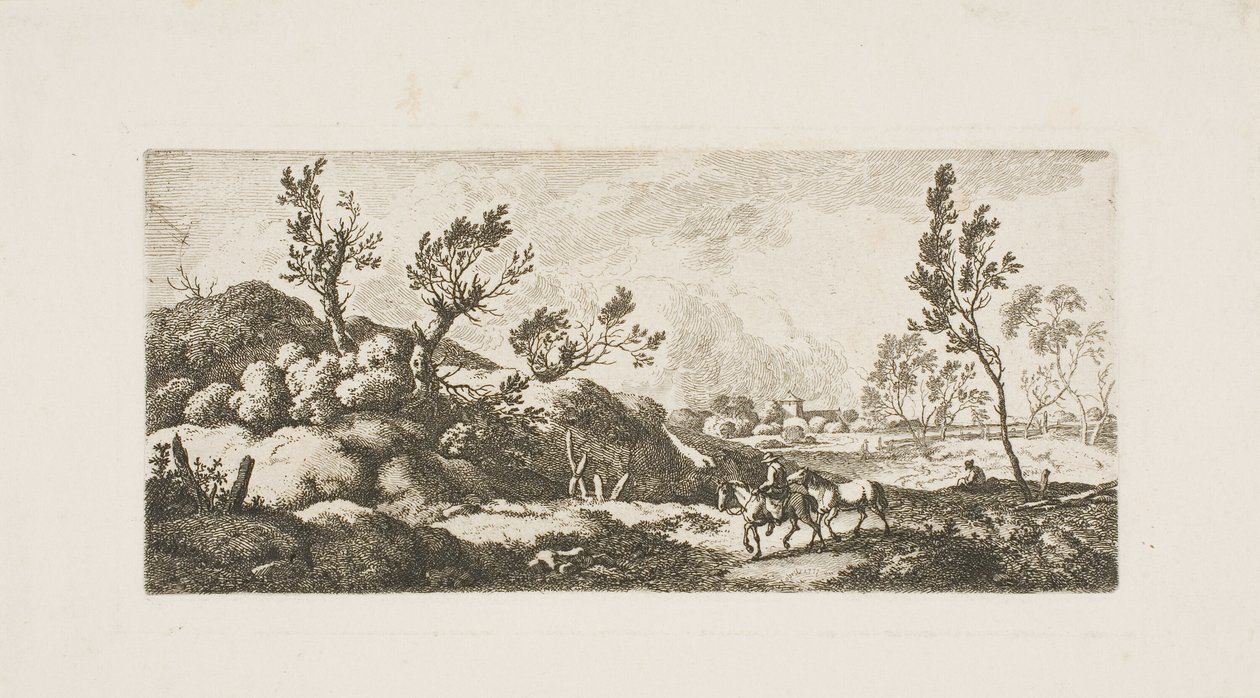 Paysage - Garçon avec cheval - Ferdinand Kobell