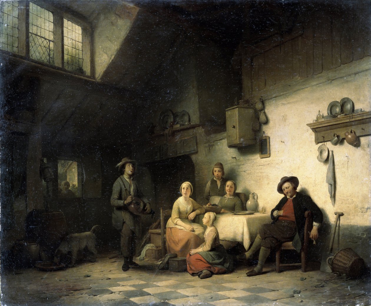 Concert à la maison - Ferdinand de Braekeleer the Elder