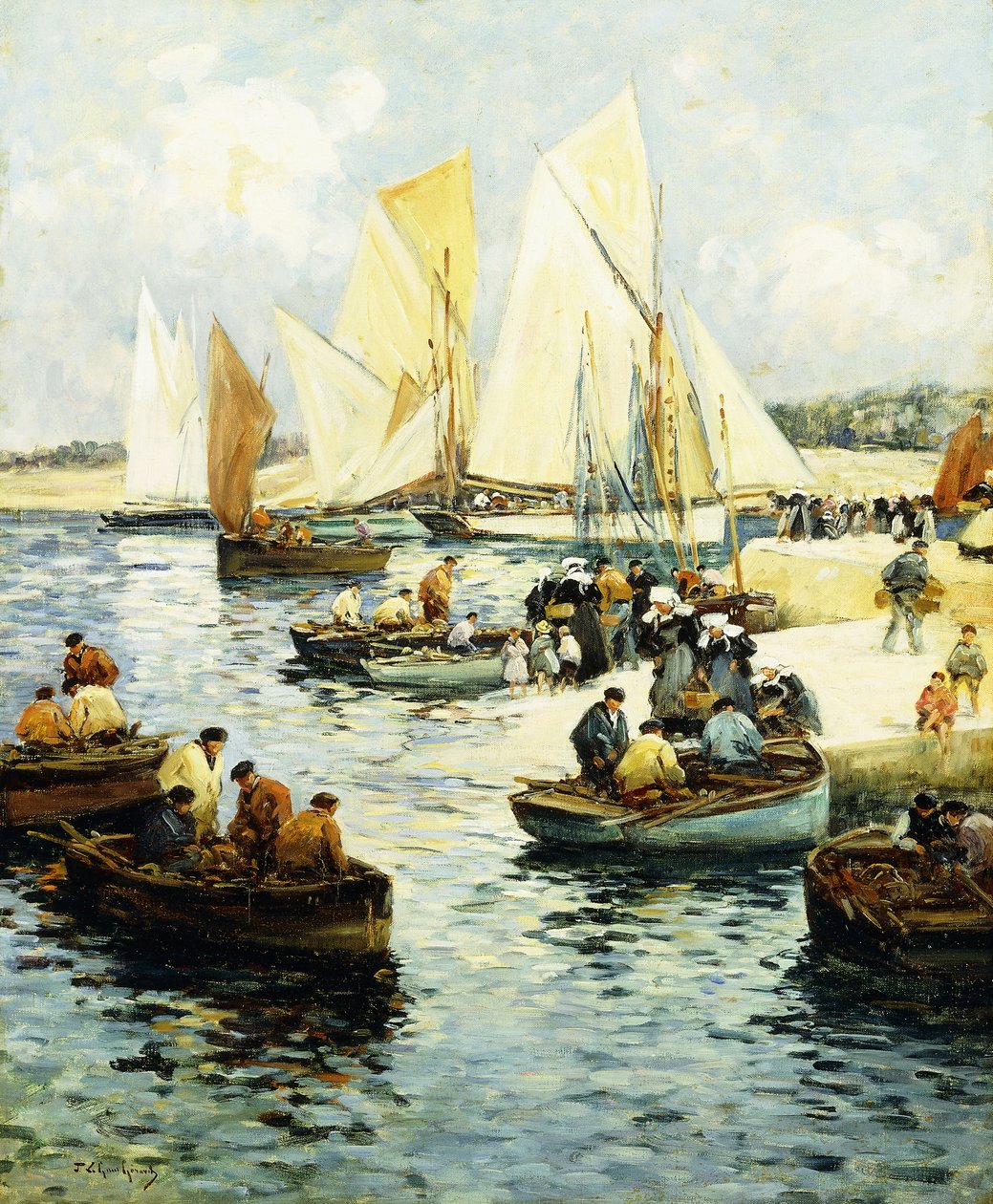 Retour des pêcheurs à Concarneau - Fernand Legout Gerard