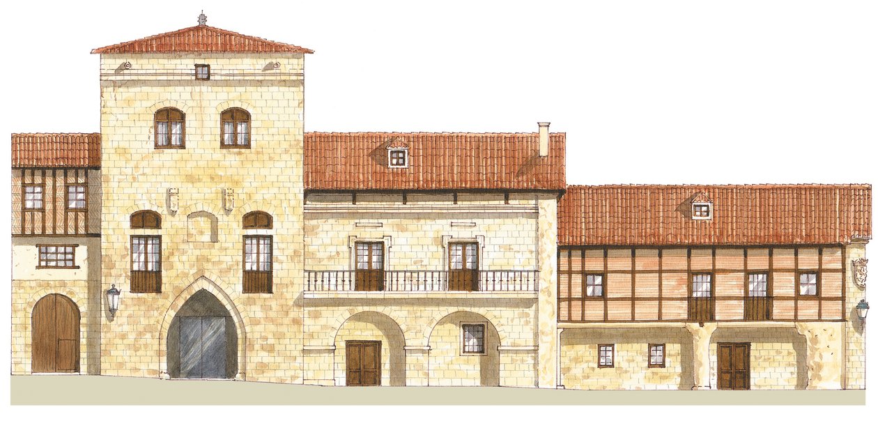 Maisons traditionnelles. Santillana del Mar, Cantabrie, Espagne - Fernando Aznar Cenamor