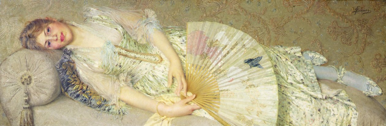 Jeune Femme Allongée sur un Sofa - Filadelfo Simi