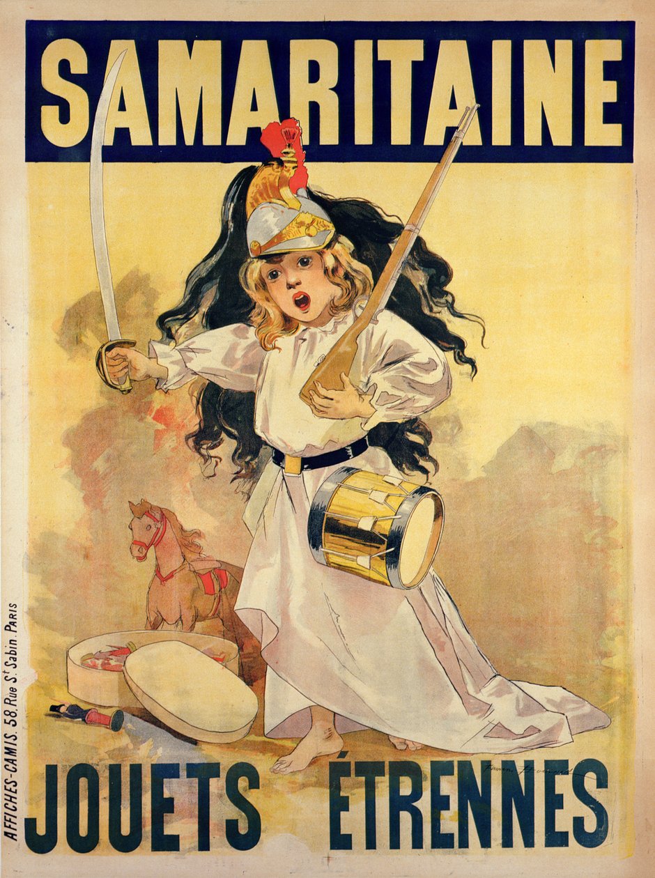 Affiche publicitaire pour des jouets en vente à 