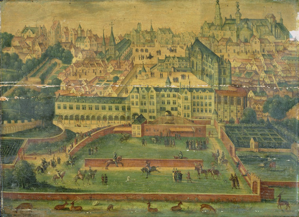 Vue du Palais Royal, Bruxelles - Flemish School